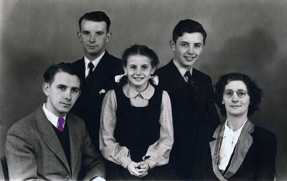 The Wildsmith children with their mother c1948.