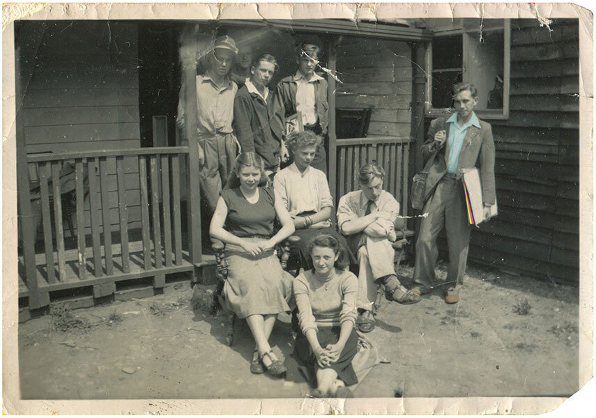  Brian and his fellow Barnsley School of Art students. 1948.