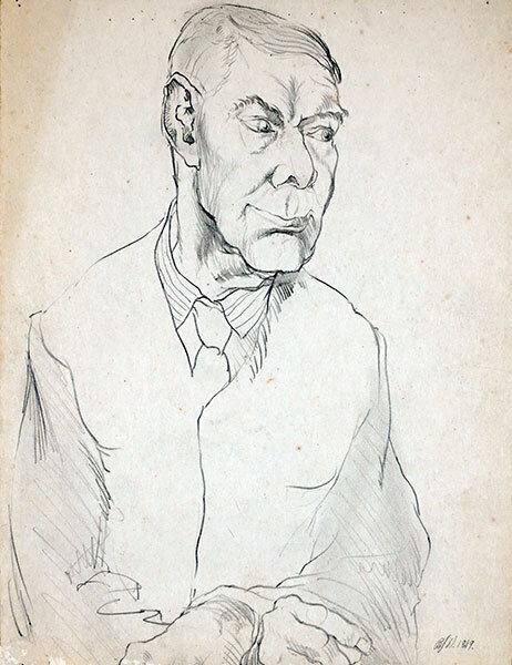 Portrait of a gentleman in a working man's club, 1948. 