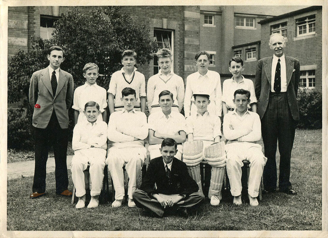 Brian as cricket master at Selhurst Grammar school.