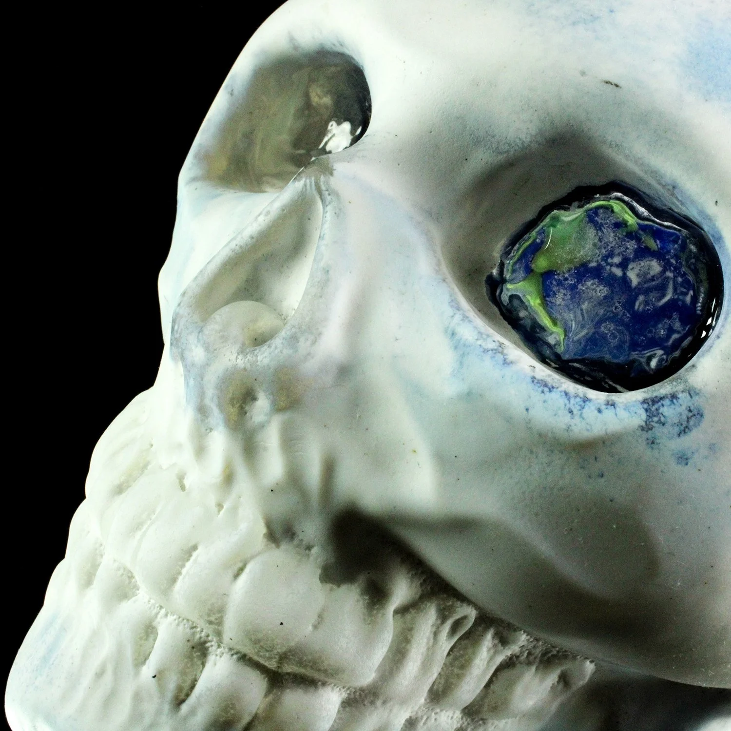 Inevitable Expansion limited edition glass skull by john Moran