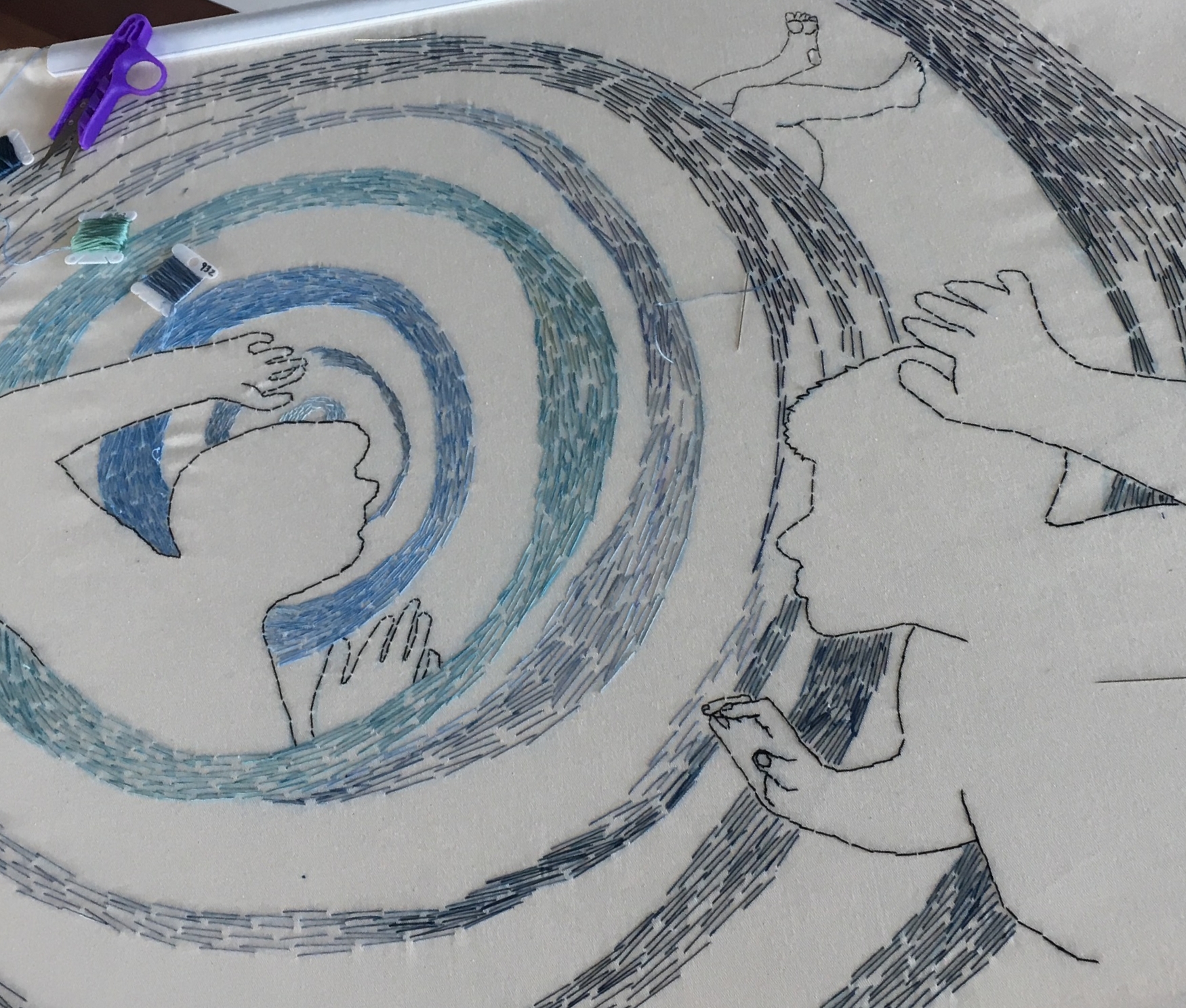 #4 This Piece is on PTSD, like being in a black hole or falling down the rabbit hole. Date: Fall 2018