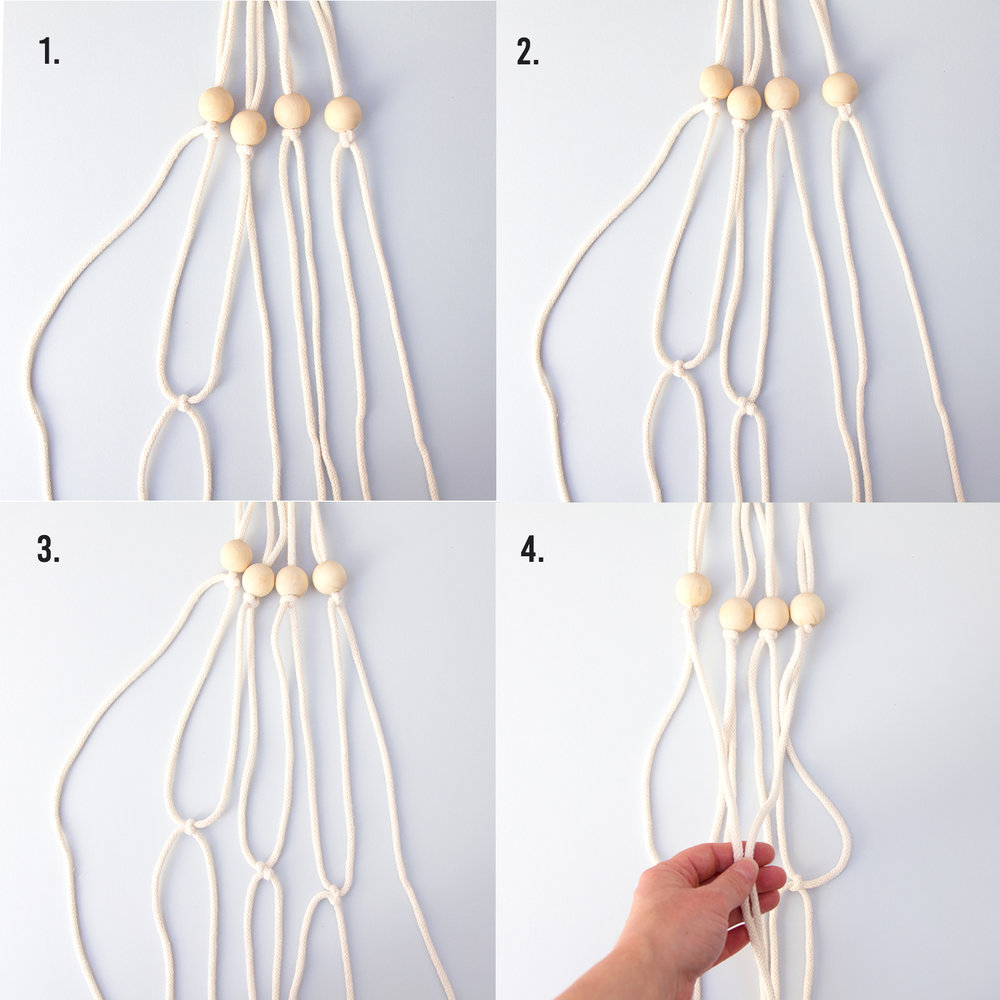 Macrame Plant Hanger Tutorial Button And Blue