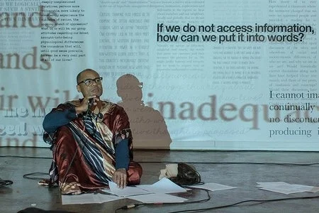 Performance shot from Ronaldo V. Wilson, photo by Kurt Nettleton