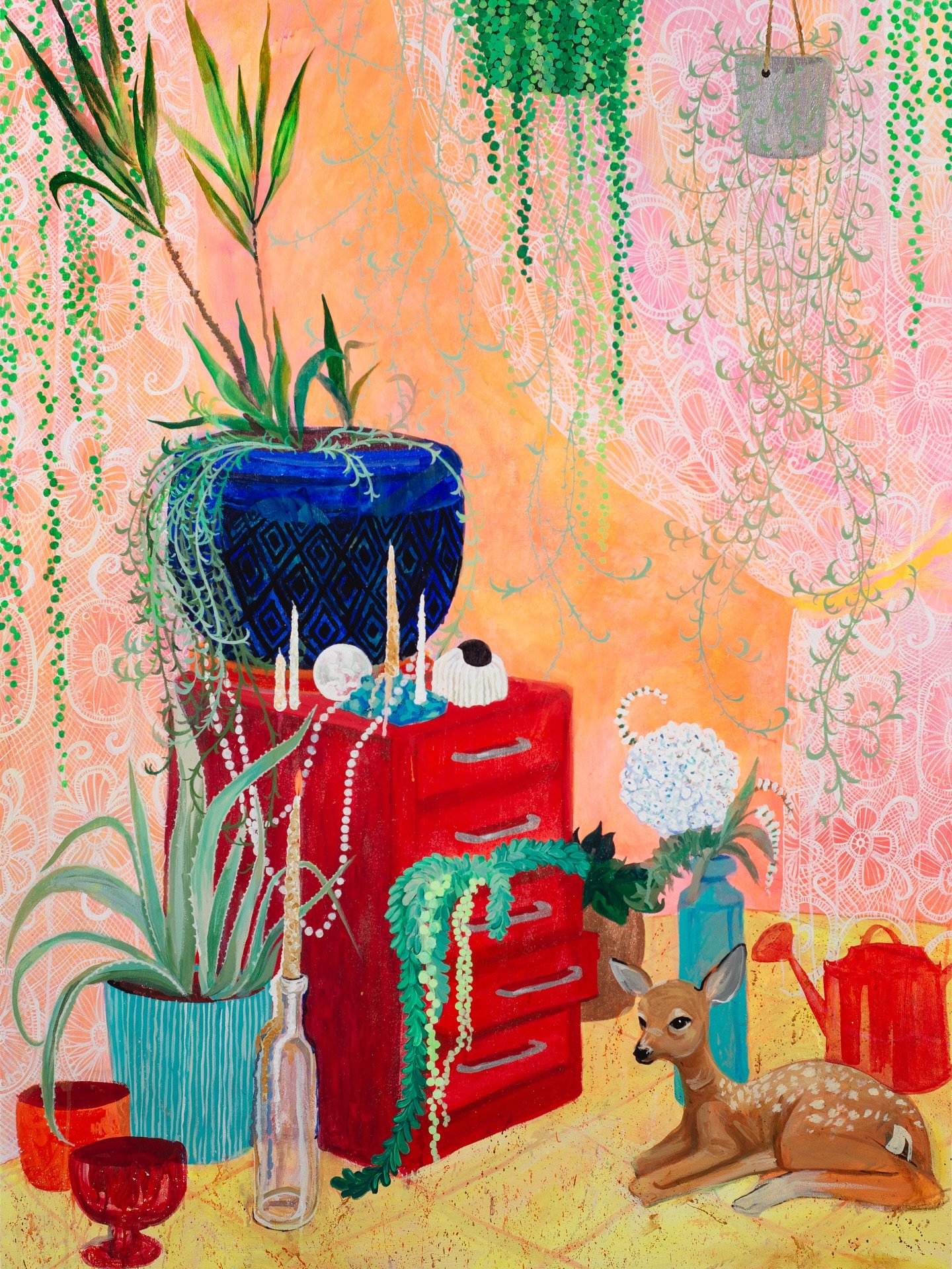 Stop in tonight 6-10pm and say hi to Kansas City, MO  based artist, Amy Kligman. 

Image: &ldquo;Window of Possibility,&rdquo; 55&rdquo; x 40&rdquo;, acrylic on linen, 2024, from her exhibit &ldquo;Shrines of the Luminous Halo&rdquo; on display throu