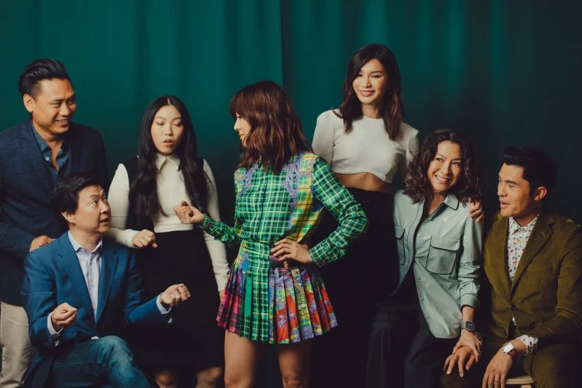 The sprawling ensemble of a cast pictured to portray Kevin Kwan’s novel, Crazy Rich Asians. Credit: Rozette Rago for The New York Times