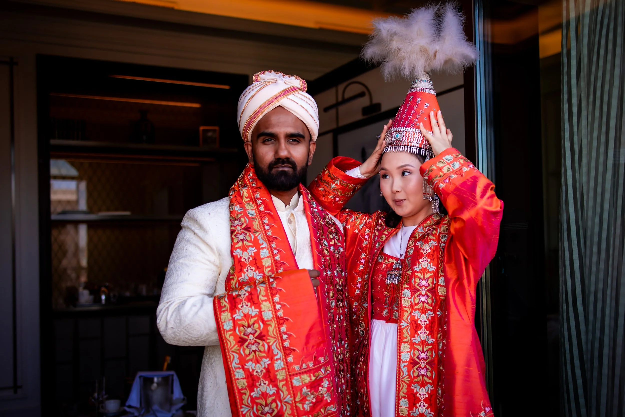 cinematic wedding portraits in Kazakhstan with mountain and city views-2.jpg