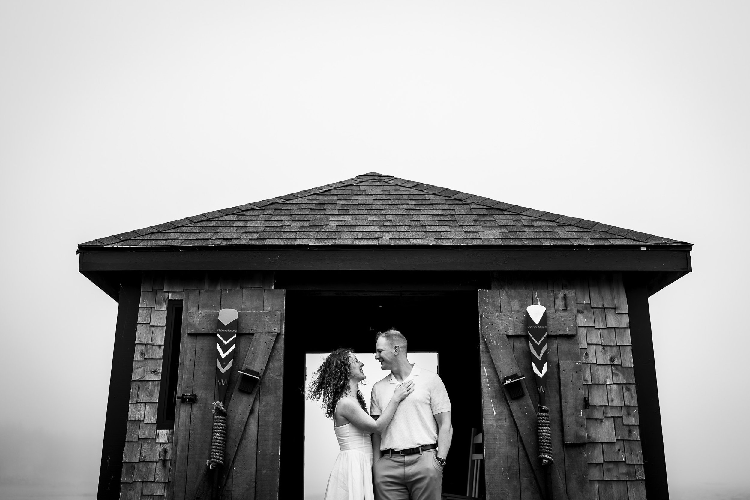 Artistic Ketch Harbour Engagement Portrait