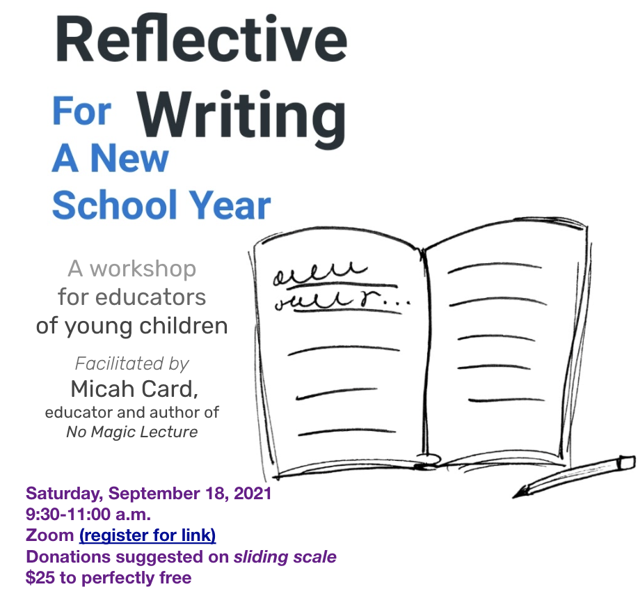 Reflective Writing For A New School Year- Sept 18, 2021