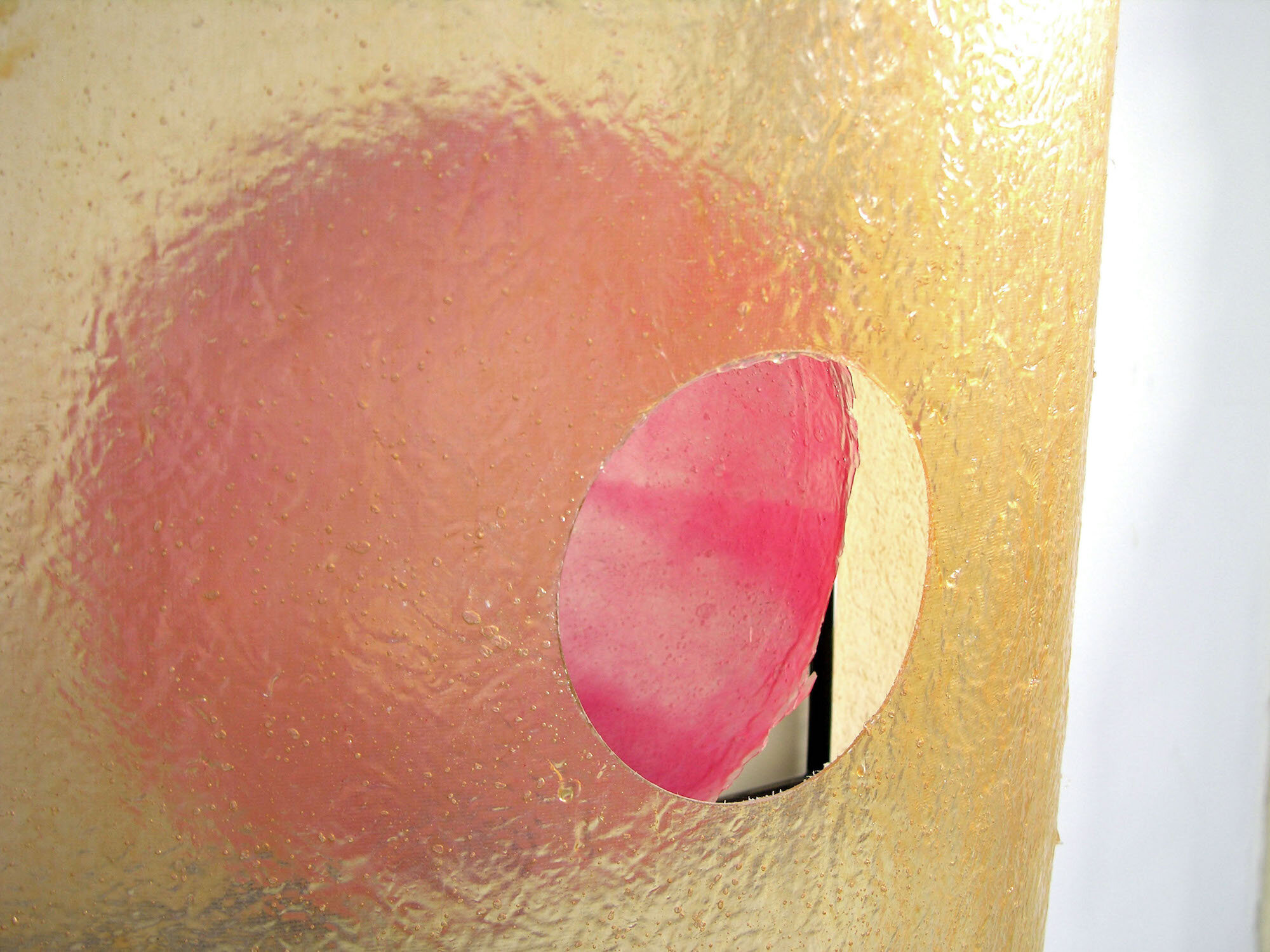  detail, Belly (2007), polyester resin, pigment, steel 
