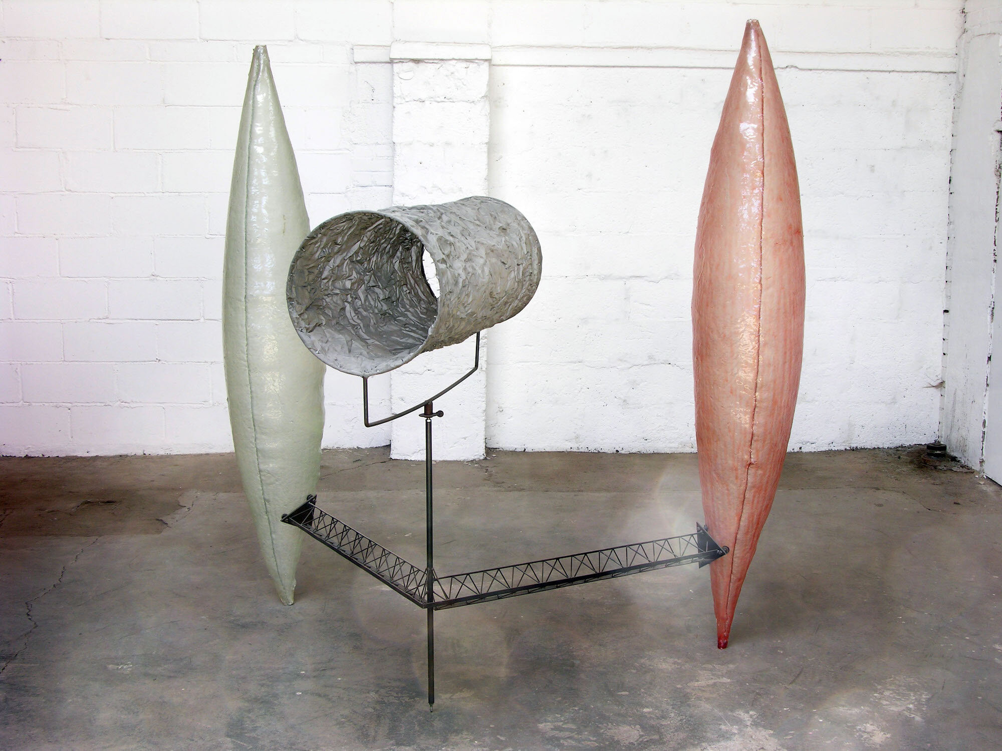  Stand Off (2000), polyester resin, pigment, steel 