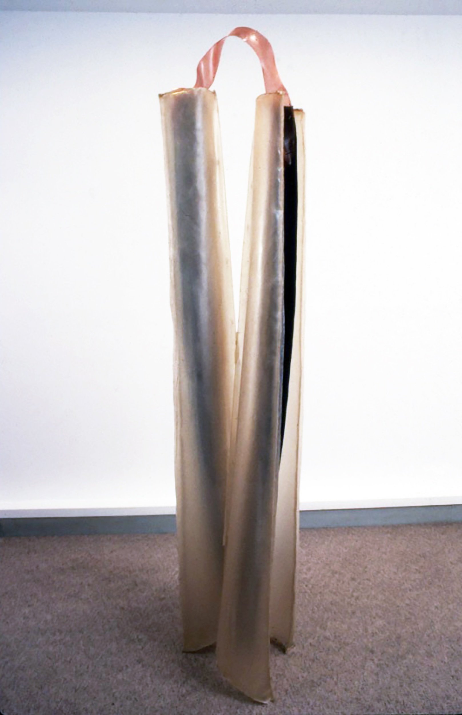  A.K., 1984, fiberglass and resin, 7’8” tall  Still others employ a "hairpin" element that forms the basis of the extrapolations at Lawrence Oliver. The "hairpin" form used as legs, or stacked. or joined with a lozenge form - becomes in both collecti