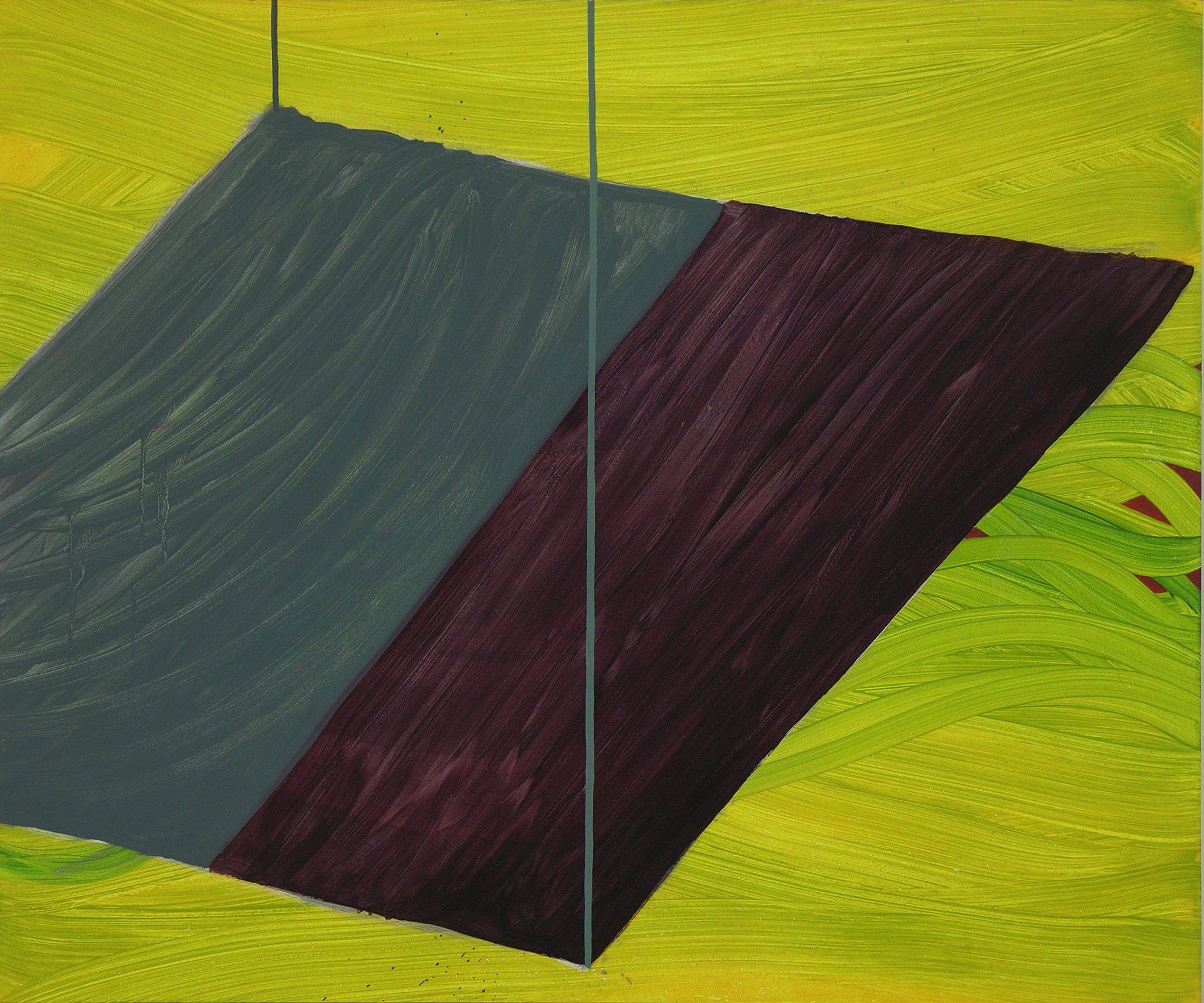  Trapeze, 2014  oil on panel, 40 x 48 inches (101.6 x 121.92 cm)  