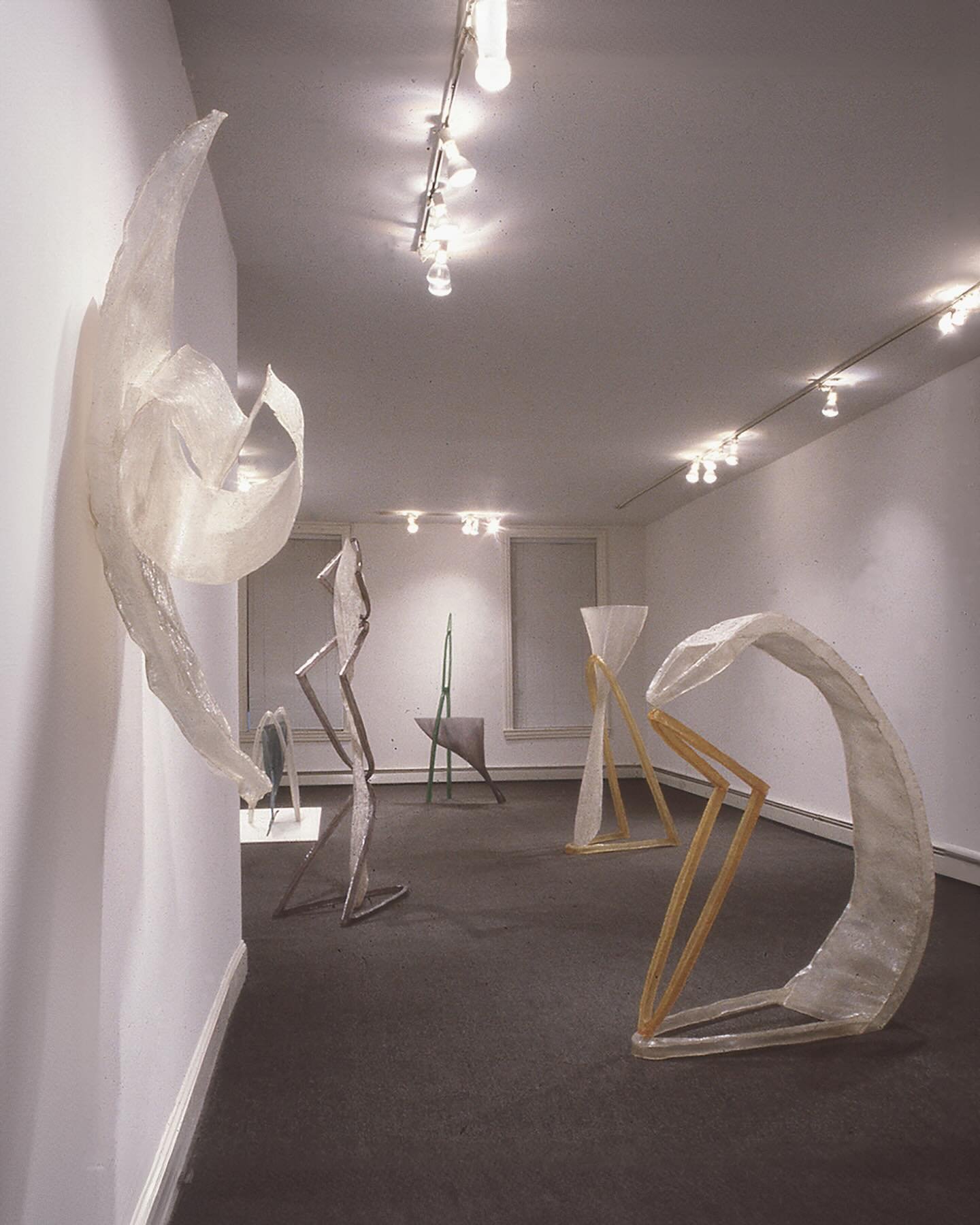 Solo show 1985 Lawrence Oliver Gallery, Philadelphia
#tombutter 
#artofthe&rsquo;80&rsquo;s 
Swipe for pics of 6 sculpture

Pac
4&rsquo;4&rdquo; h. x 1&rsquo; 7&rdquo; x 3&rsquo;10&rdquo;&rdquo;
fiberglass, dye

Spring 1985
6&rsquo; 10&rdquo;h. x 1&r