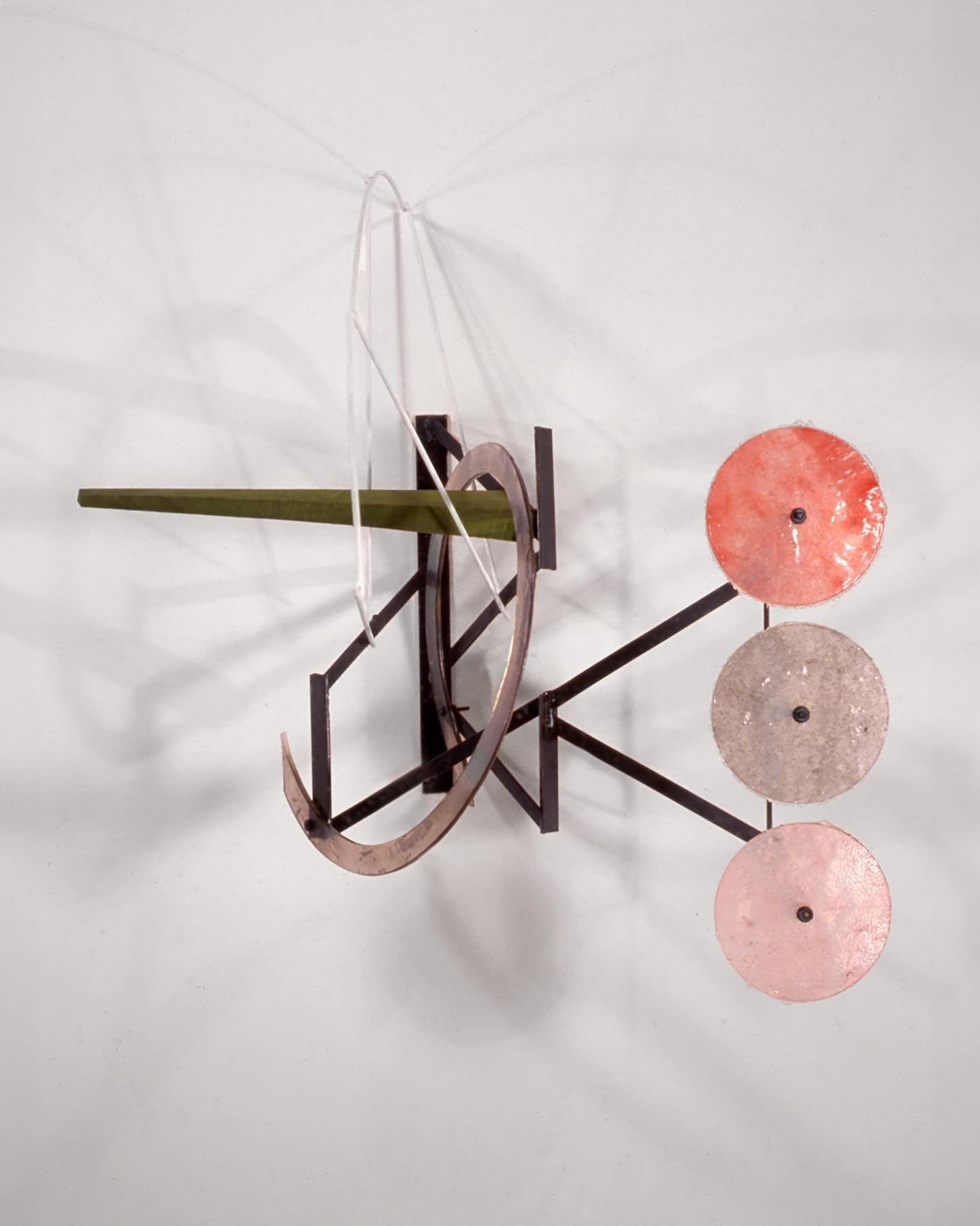 Vector 1999
2&rsquo; 1&rdquo; x 1&rsquo; 11&rdquo; x 1&rsquo; 8&rdquo;
steel, fiberglass, dye, paint, wood

#tombutter 
#curtmarcusgallery
#artofthenineties
#abstractsculpture