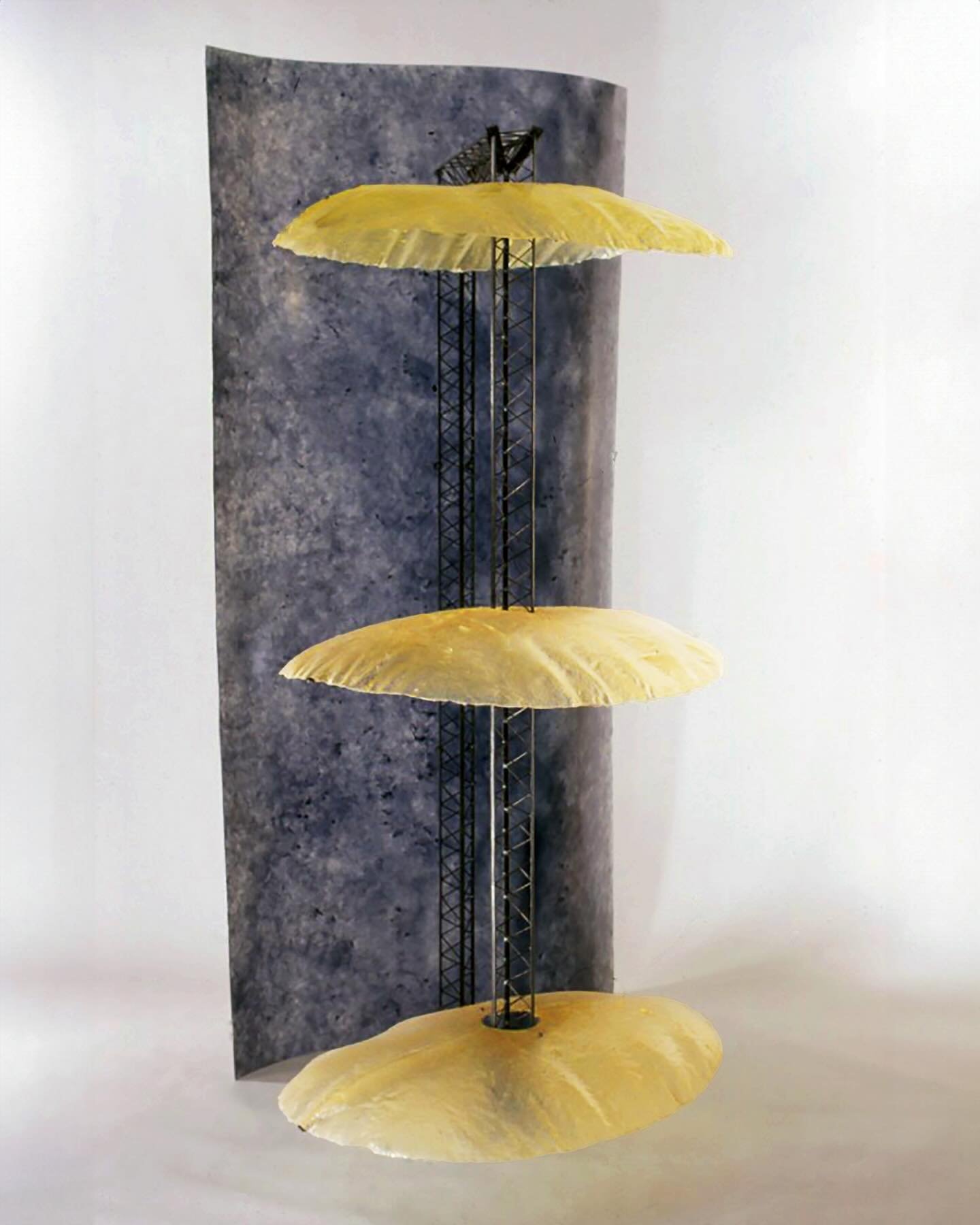 Tom Butter Sculpture and Monotypes 2001
Jaffe-Friede &amp; Strauss Galleries
Dartmouth College

Eclipse 2000
7&rsquo; 9&rdquo; x 4&rsquo; 2&rdquo; x 3&rsquo; 8&rdquo;
fiberglass, dyes, steel, hardware
shell-like forms can rock when pushed
swipe for v