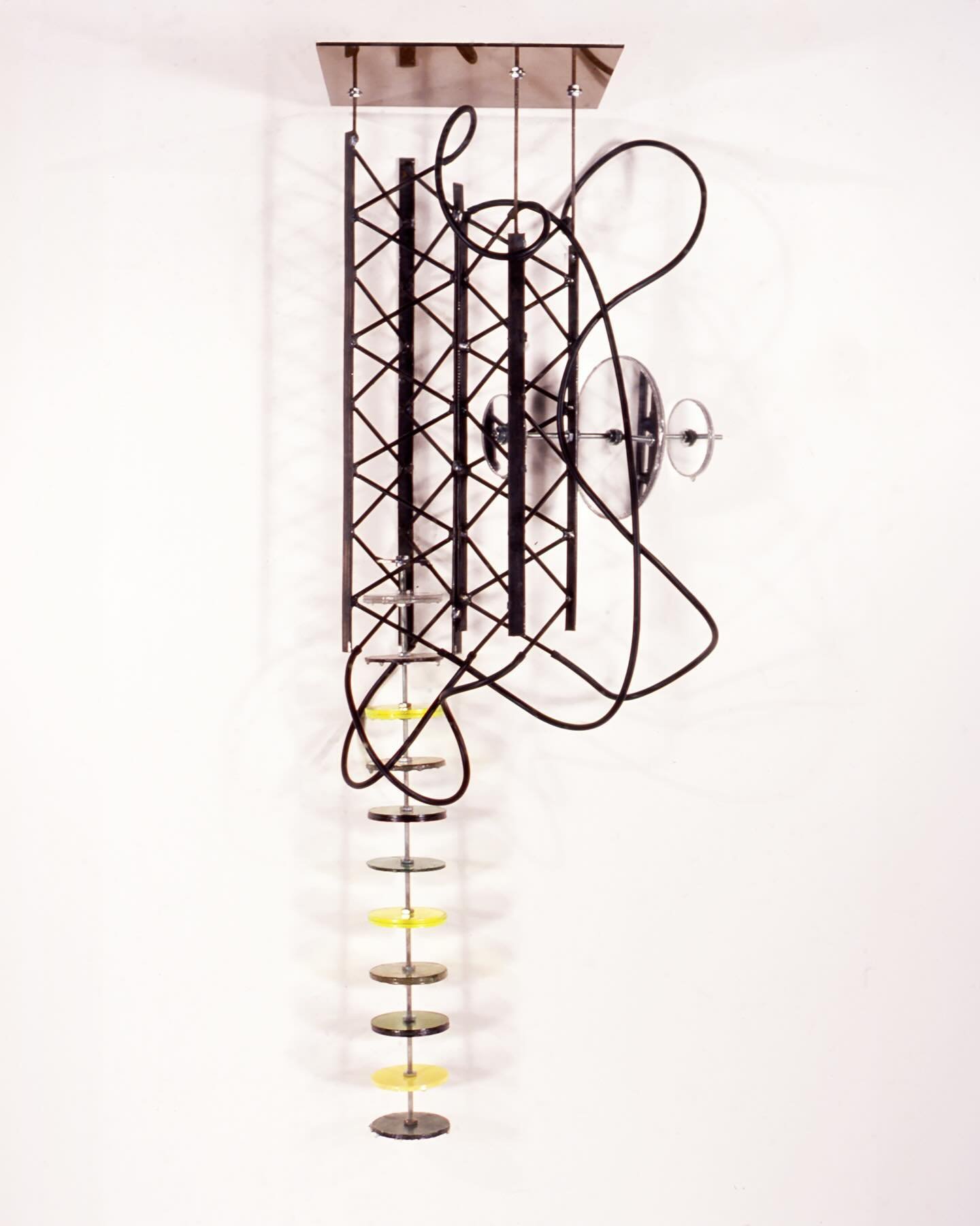 Depot 1999
2&rsquo; 6&rdquo; x 1&rsquo; x 9&rdquo;
steel, plexiglass, acrylic mirror, rubber tubing

#jaffefriedestraussgalleries
#dartmouthcollege
#tombutter 
#curtmarcusgallery
#artofthetwothousands
#abstractsculpture
#geraldauten