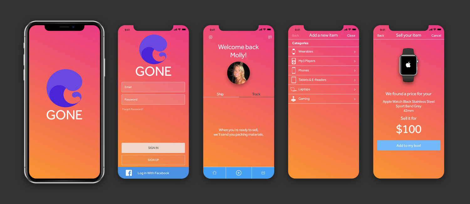 Betere Gone - Mobile App — DEREK HATFIELD DESIGN HX-08