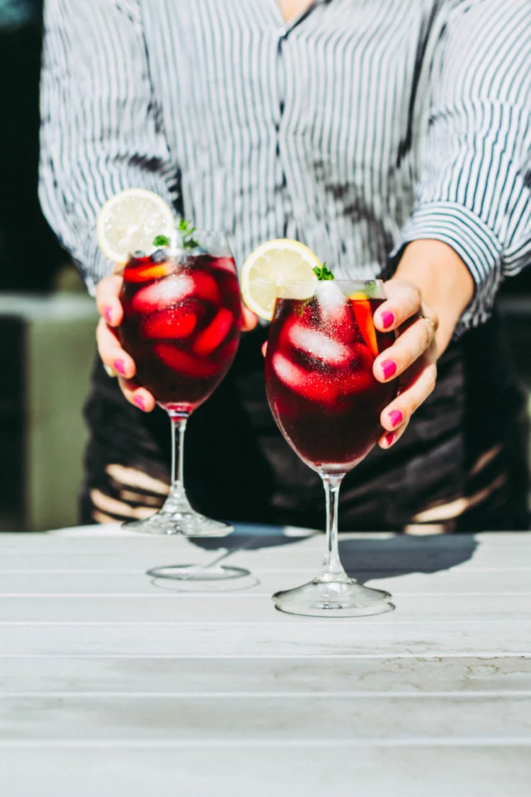 Spiked Blueberry Citrus Iced Tea