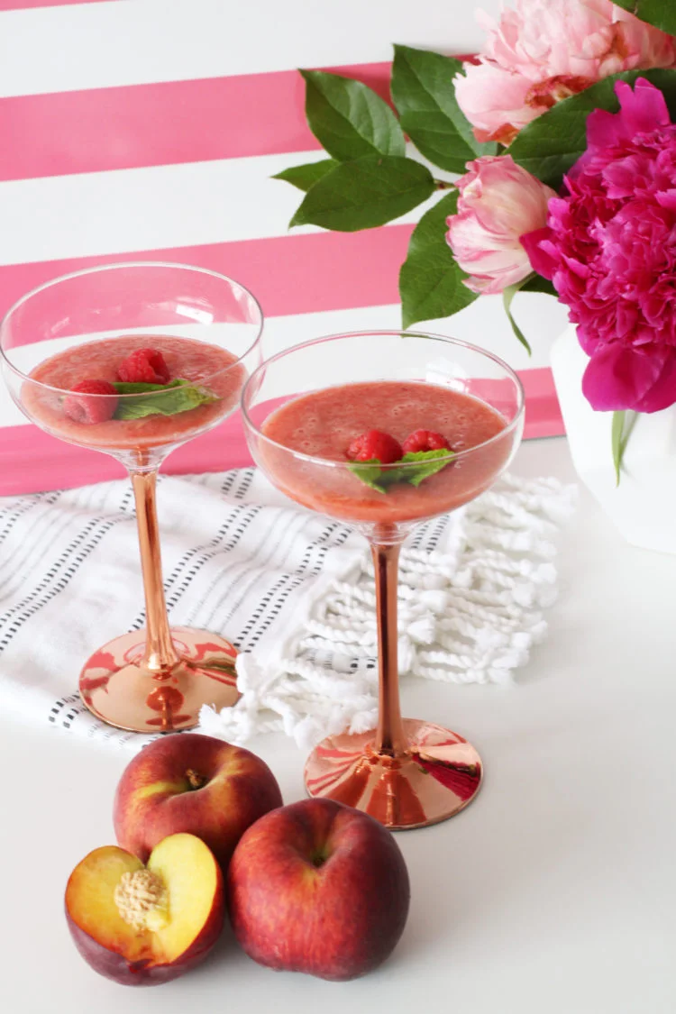 Peach and Raspberry Martini