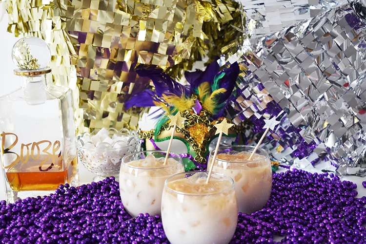 Mardi Gras Bourbon Milk Punch