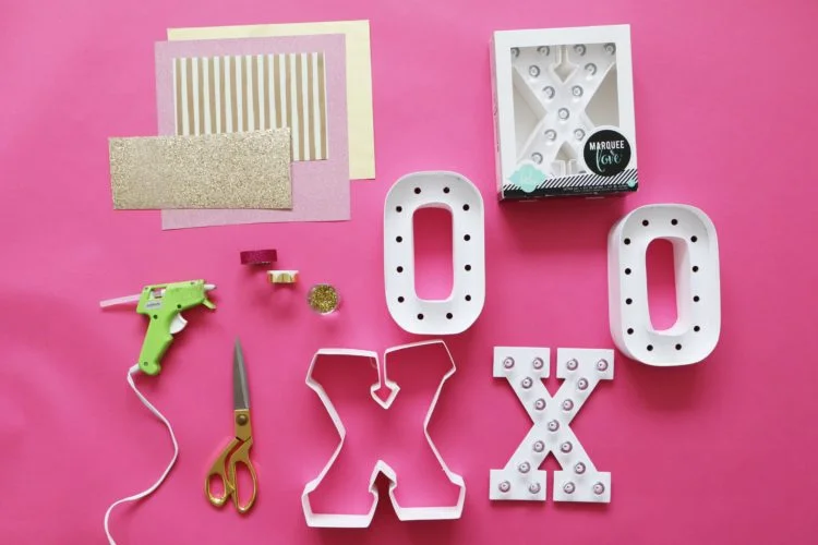 DIY xoxo Marquee Lights
