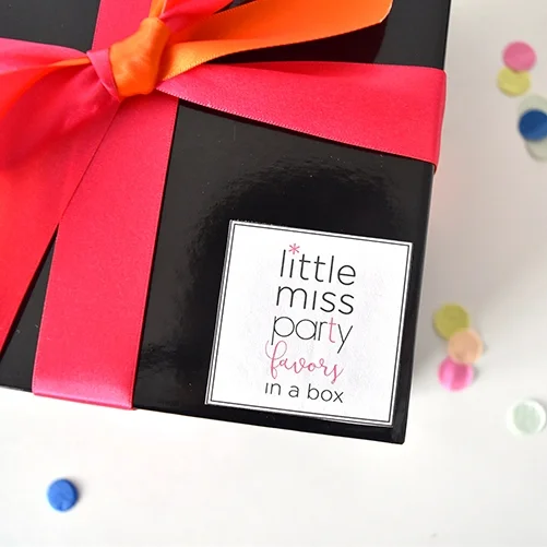 Little Miss Party Favors in a Box