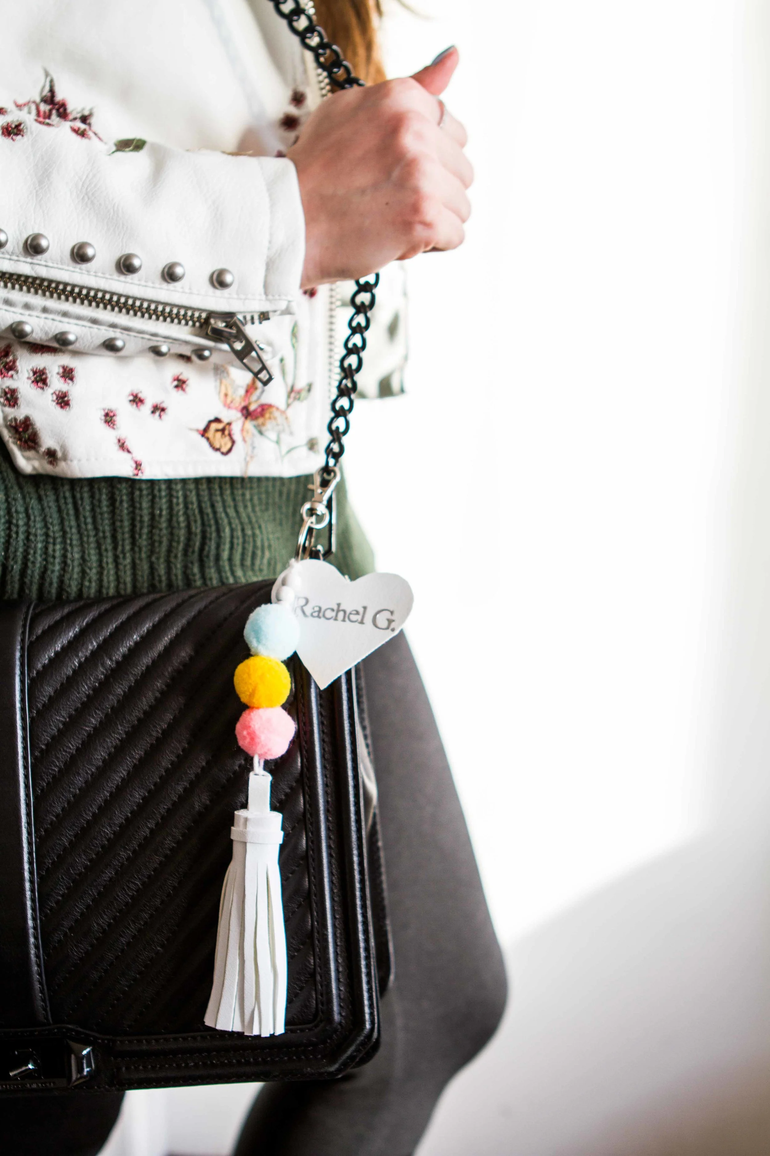 DIY Tassel Pom Pom Keychain