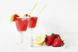 Strawberry Rosé Wine Slushies