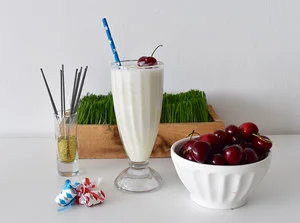 Vanilla Bourbon Milkshake with a Cherry on Top