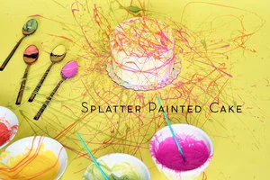 How to splatter paint a cake