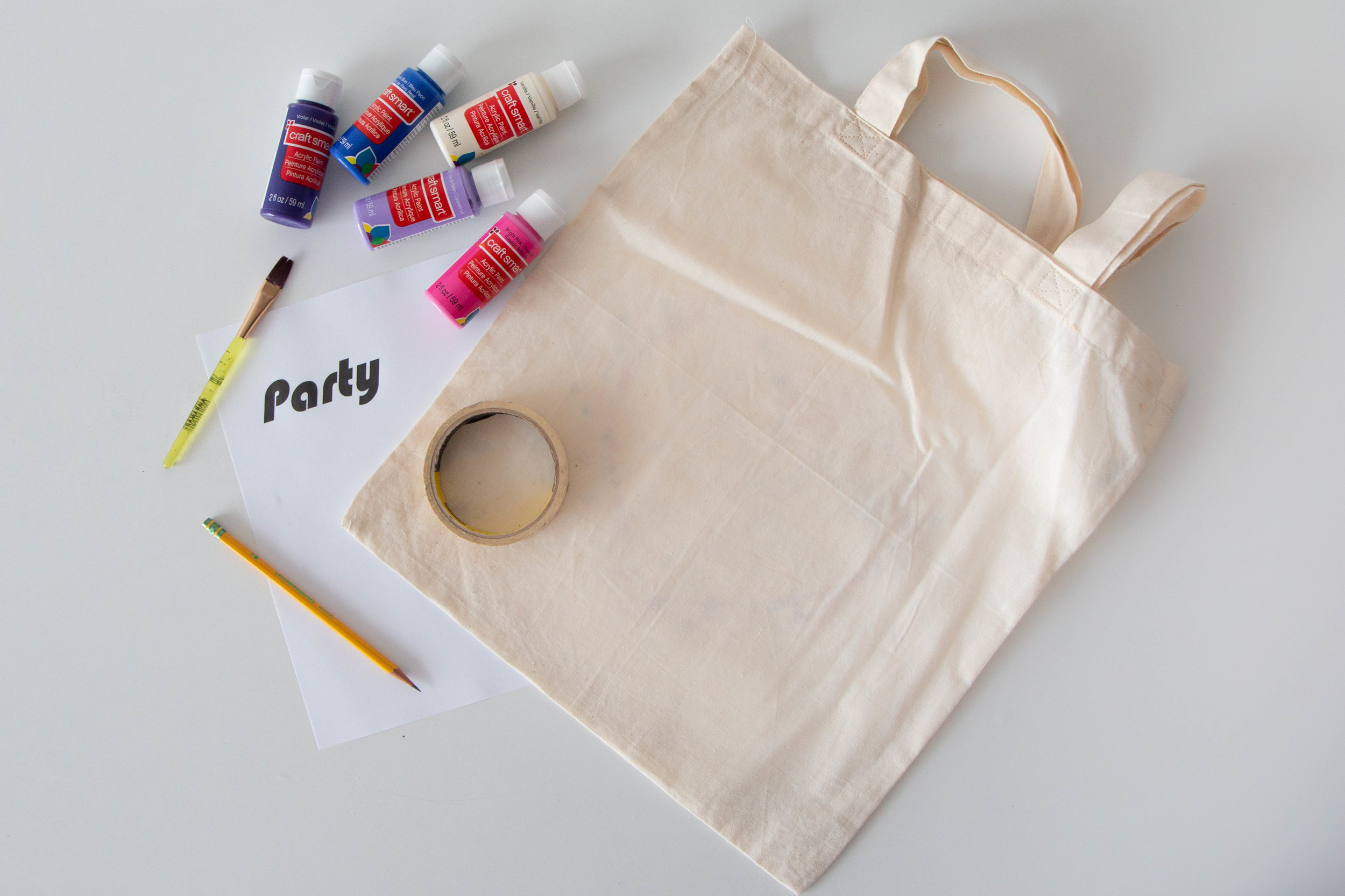Tote Bags - Acrylic Paint & Sip Kit at Home & Video Lesson (E-J)