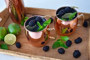 Blackberry Mint Moscow Mules