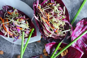 Spicy Peanut Noodle Tacos
