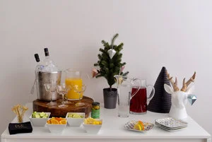 A simple yet chic Holiday Vodka Bar