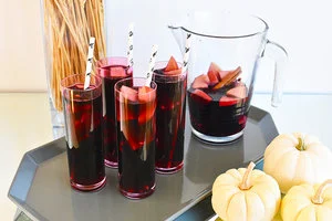 Autumn Apple, Pomegranate and Blackberry Sangria