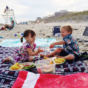 A Dinner date on the Beach for the little ones