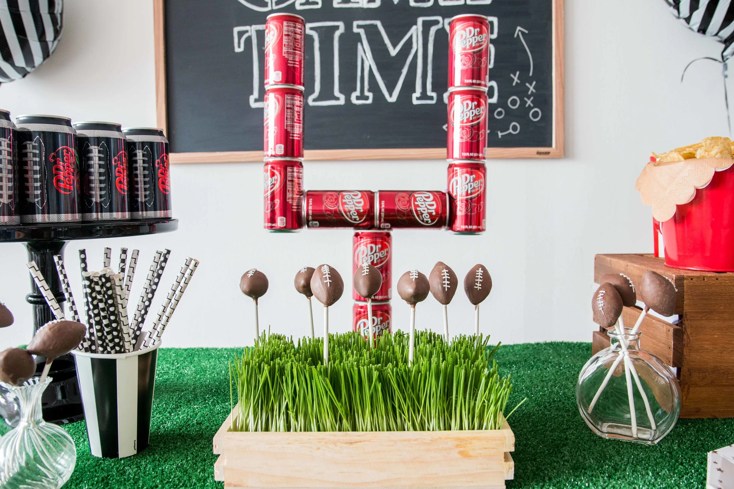 Dr. Pepper Cherry Chocolate Football Cake Pops