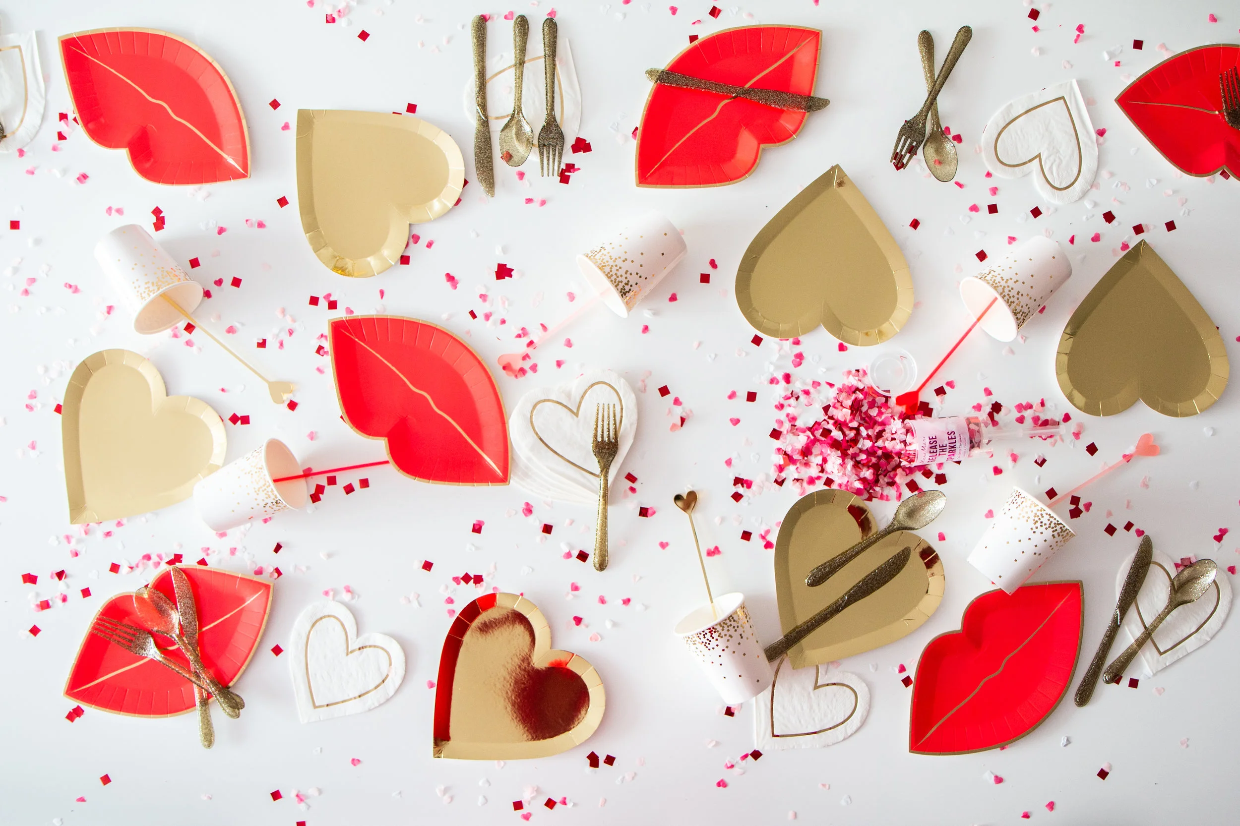 A Valentine's Day Party set up in less than 15 minutes