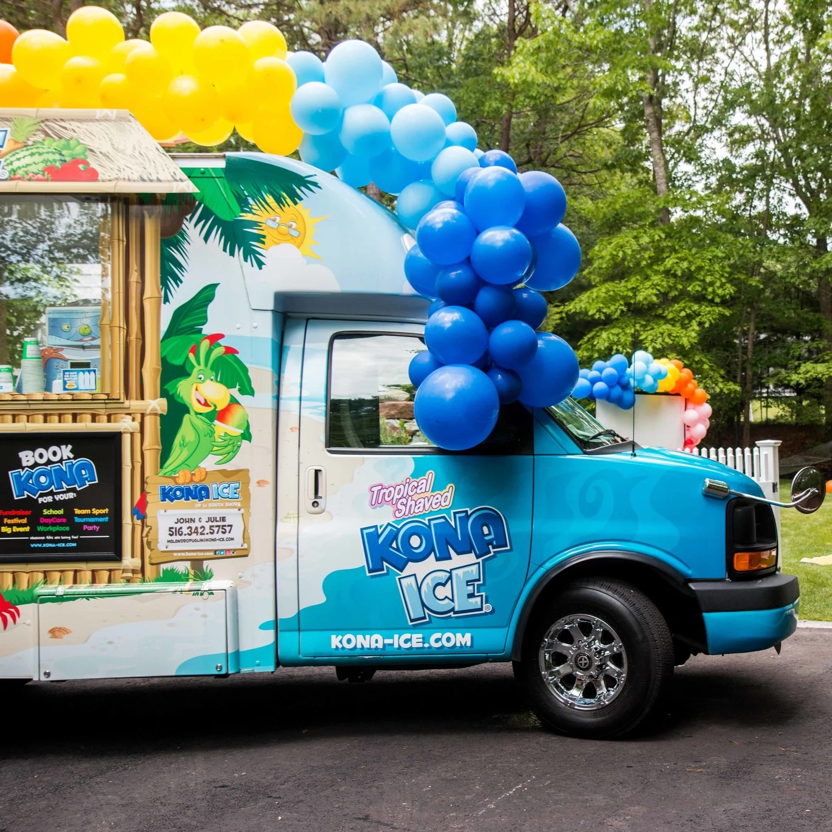 A Movie Screening Backyard Birthday with Kona Ice