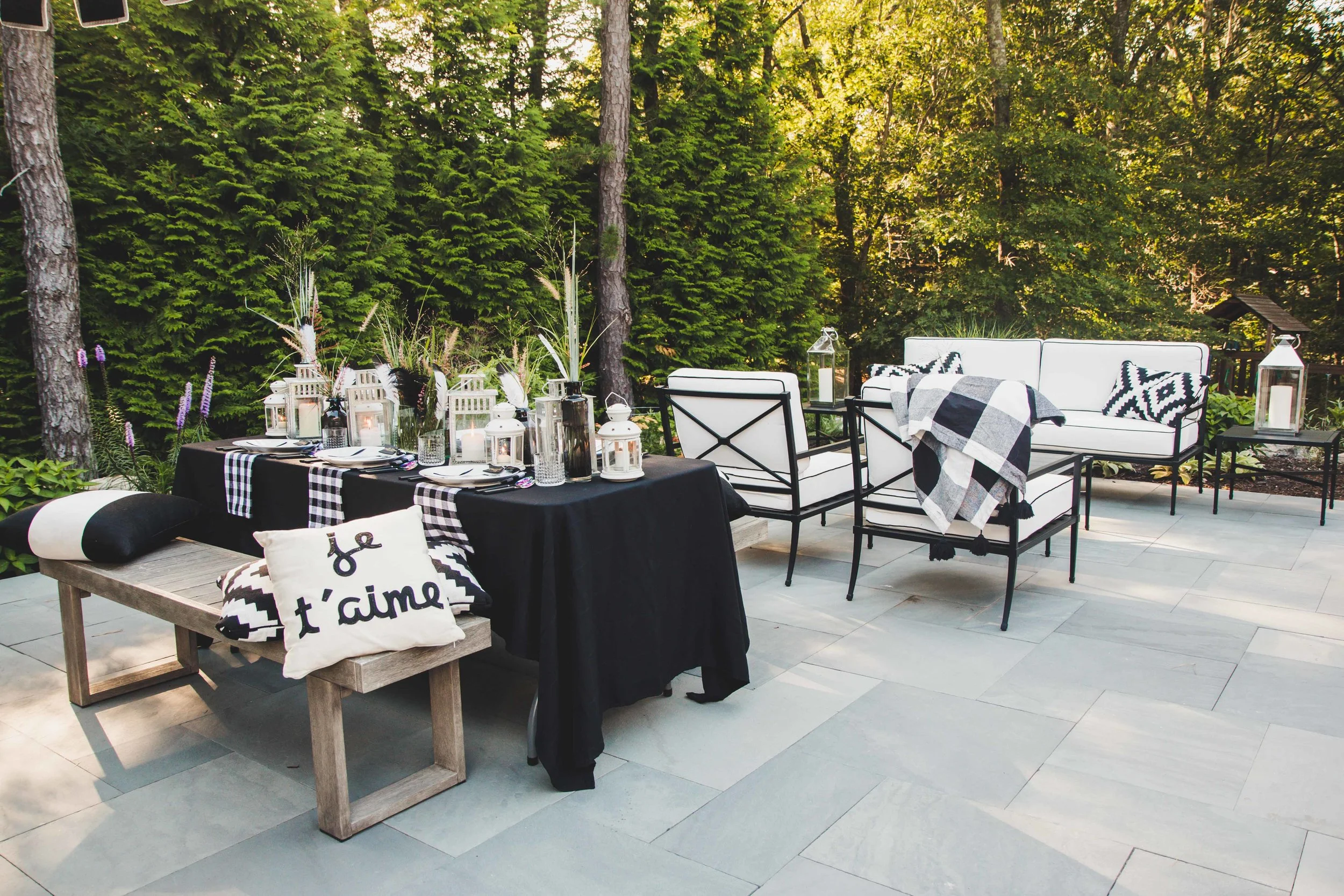 Dinner in the Backyard Oasis