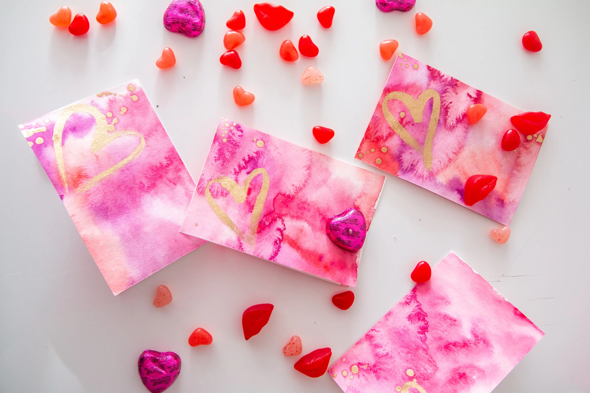 DIY Watercolor Valentines