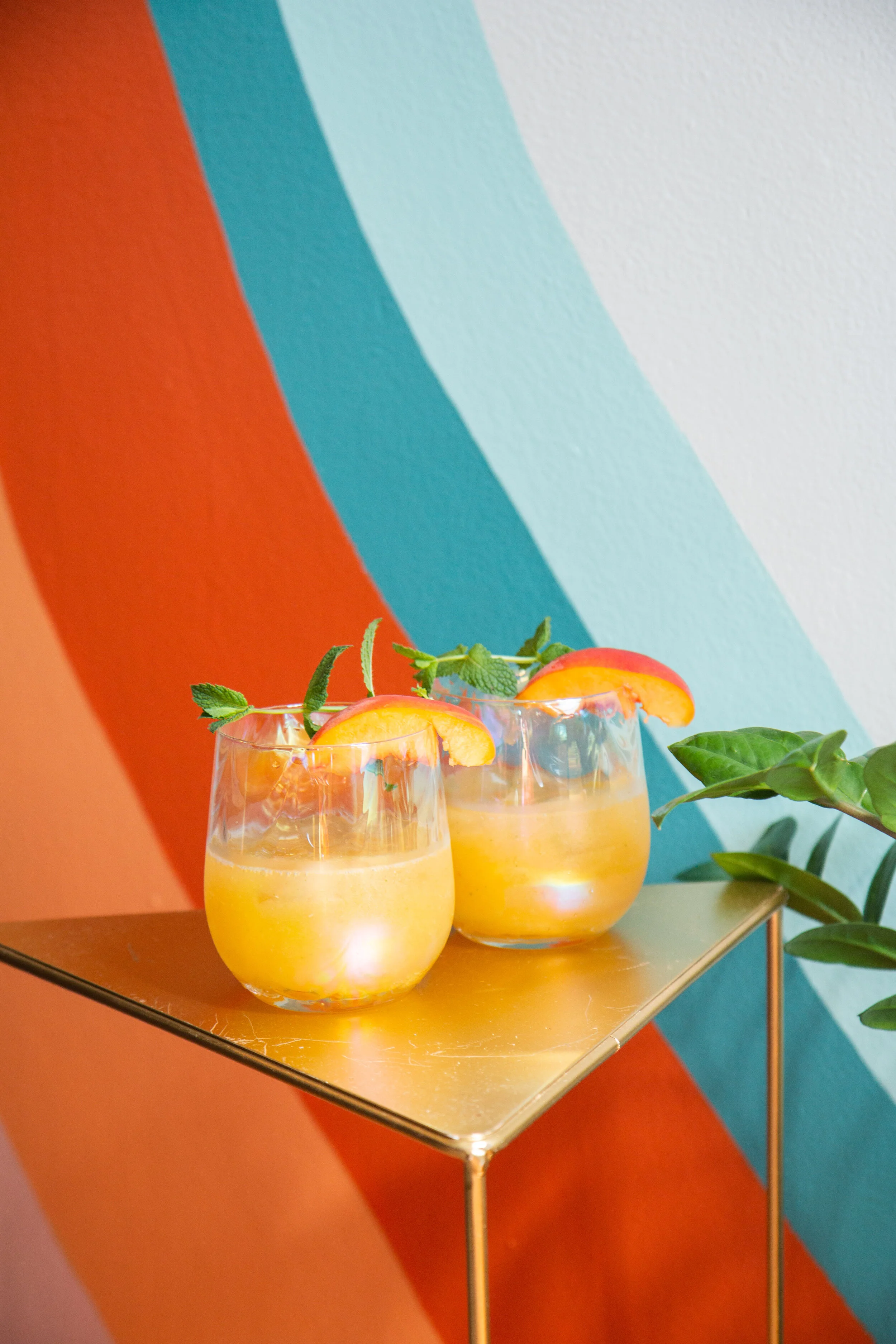 Peachy Mint Vodka Cocktail