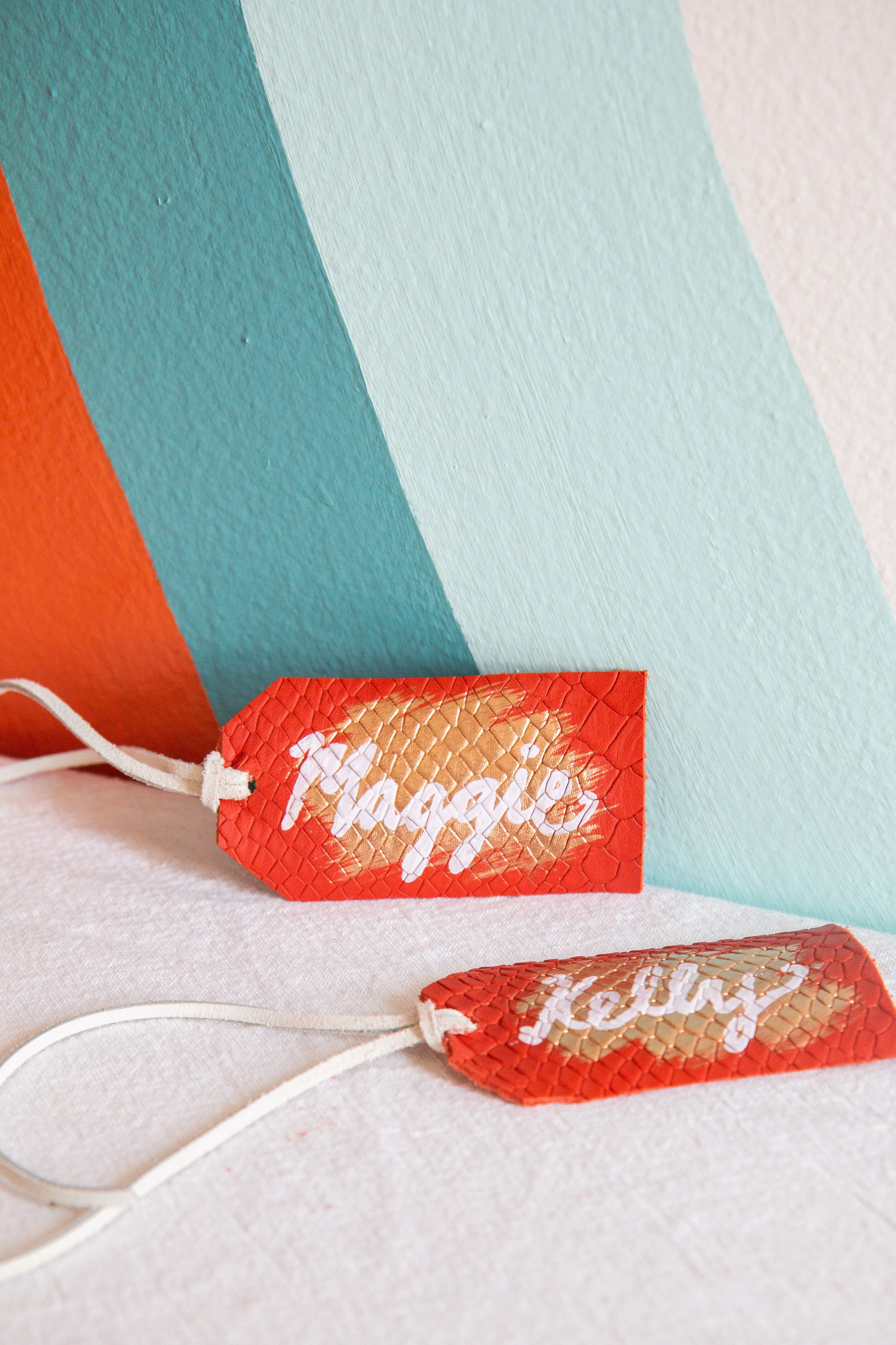 DIY Leather Place Cards