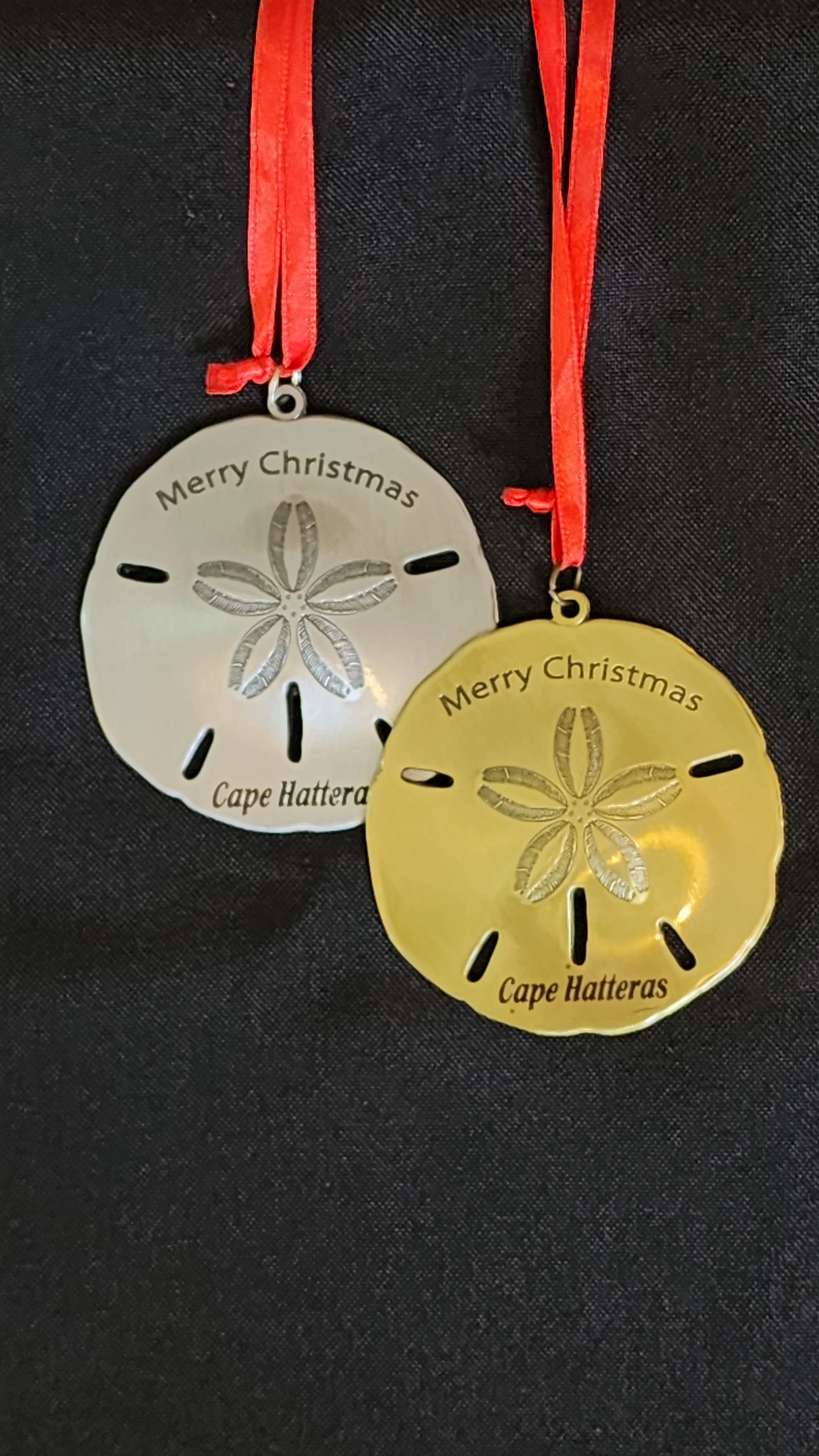Gold or Silver Sand Dollar Ornament