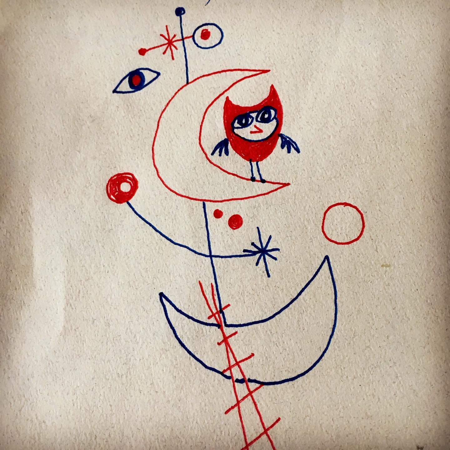 Owl and Gymnop&eacute;die
#owl #gymnopedie #redandblue #doodle #drawingoftheday #friends #love