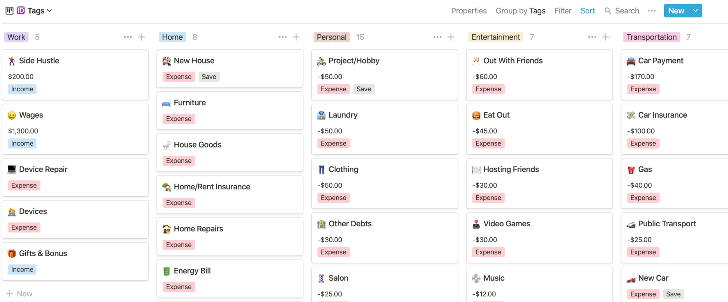 Huge Monthly Budget Planner Template For Notion — Red Gregory