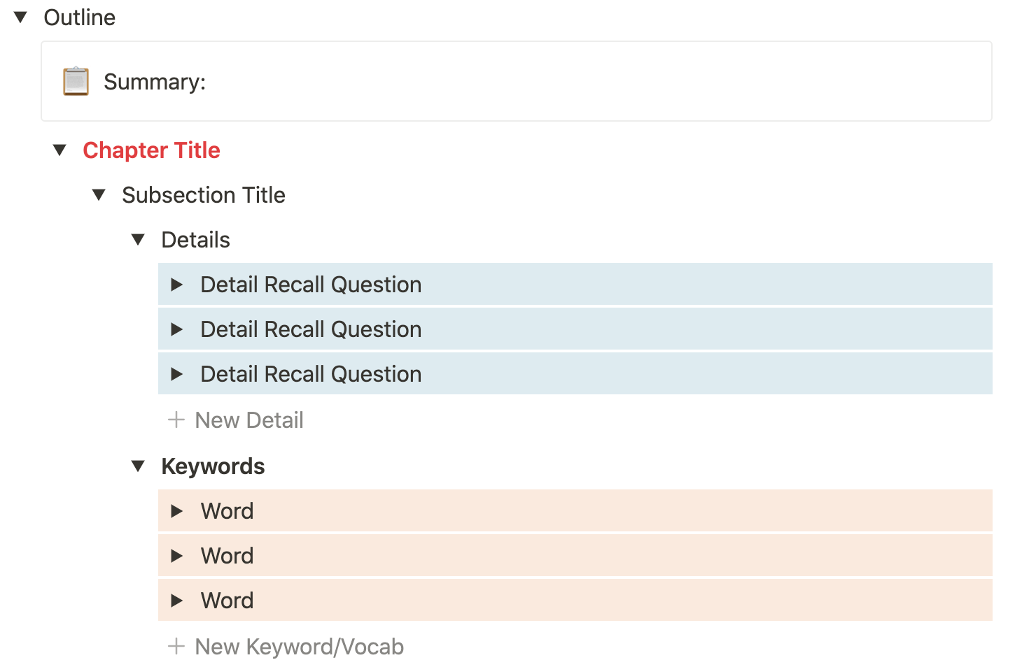 book outline template word