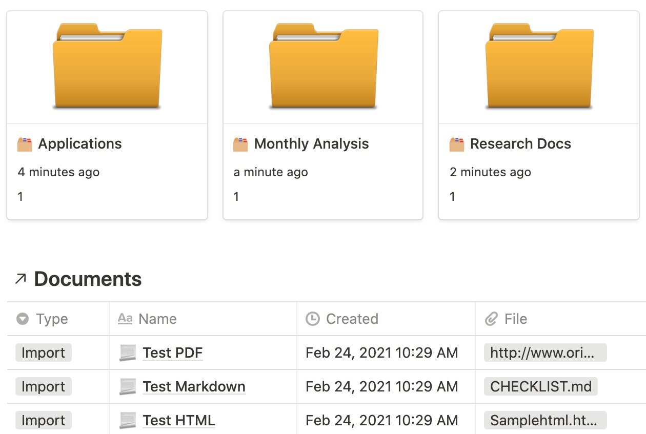 ¿Puedo almacenar archivos en la noción?