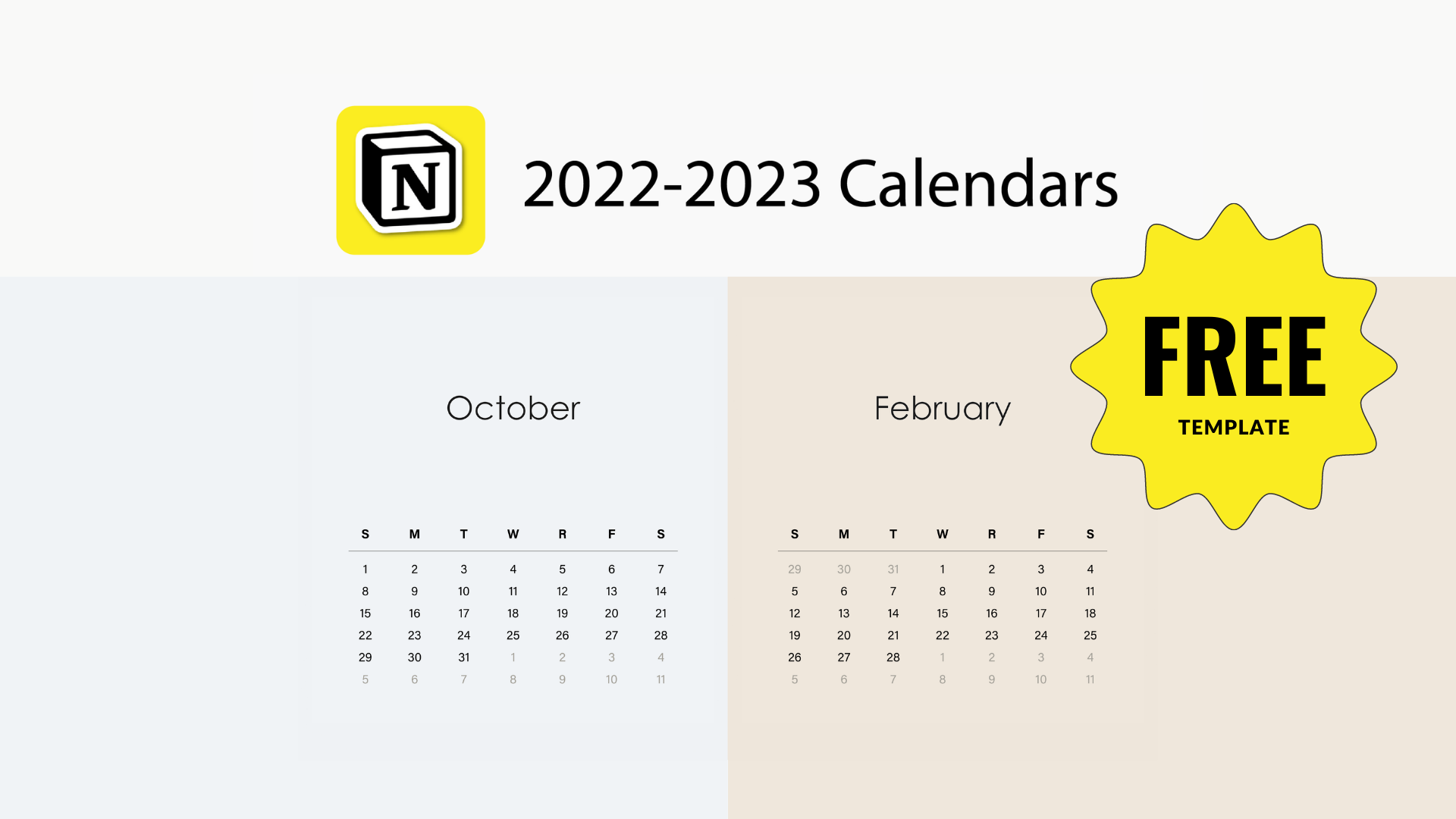 Free 20222023 Calendar Covers For Notion — Red Gregory